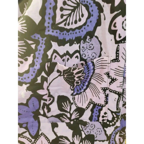 Amerimark Sweetheart Neck Purple Floral Heavyweight Fleece Lounger Dress 3X - Picture 3 of 9